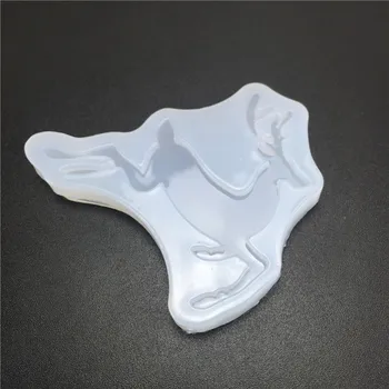 DIY dzīvnieku briežu formas silikona veidnes kūka apdare rīku sveķu pelējuma kristāla kulons piliens gēla veidošanas rīks