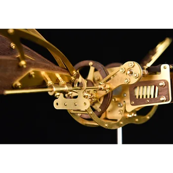 DIY Metāla masīvkoka 3D Dinamiskā Mehāniskā Amatniecības Montāža Noslēpums Gaisa kuģa Puzzle Modeļa Komplekts Bērniem Izglītības Rotaļlietas, Dāvanu