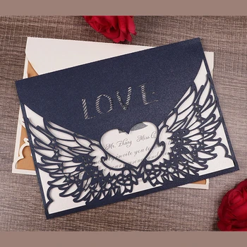 DIY Mīlestības Eņģeļa Spārnus Segtu Kāzu Ielūgums Kartes Metāla Griešanas Mirst Scrapbooking Reljefu Kartē Padarīt Trafaretu Die Samazināt Jaunu 2020