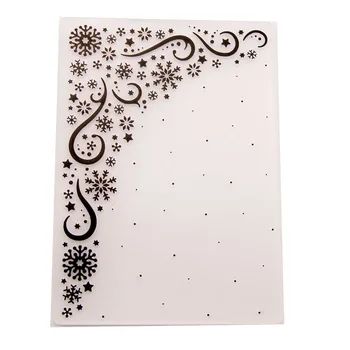DIY Plastmasas Snowflake Pattern Sasist Nospieduma Šablons Radošo Spiedums Mapes Nail Art Drukas Apdare