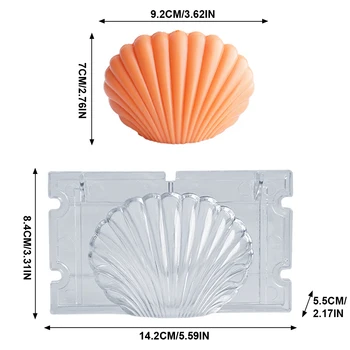DIY Seashell Svece Pelējuma Roku Sveču Presformas Plastmasas Akrila Aromātu Sveču liešana Ziepju Veidnes Kūka Māla Amatniecības 3D Venus Veidnes
