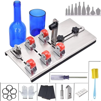 DIY Stikla Pudele Kuteris Regulējamu Izmēru Metāla Glassbottle Cut Mašīna Crafting Vīna Pudeļu Rotājumi Griešanas Instruments