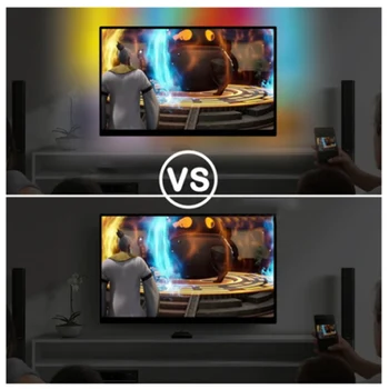 DIY TV PC Sapnis Ekrāns, USB LED Lentes HDTV Monitoru Apgaismojums Adresējama LED Lentes Pilns Komplekts F2
