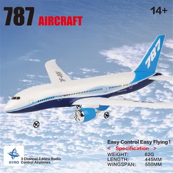 DIY Tālvadības pults Gaisa kuģa EPP RC Dūkoņa Boeing 787 2.4 G 3Ch RC Lidmašīnas Fiksēto Spārnu Lidmašīnu Mazulis, Zēns Dzimšanas dienas Dāvana