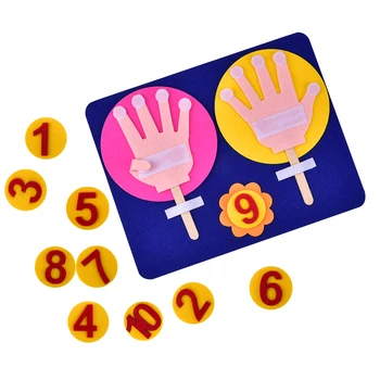 DIY Vilnas Izglītības Rotaļlietas, Pirkstus Numuri Skaitīšanas Filca Rotaļlietu Komplekts Bērniem Digitālo Bērnudārza Mācību Agrīnās Izglītības Dāvanu
