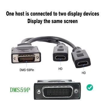 DMS 59 Piespraust Dual HDMI Kabeli Saderīga 4K HDMI-Saderīgam 1.4 HDTV Sadalītāja Paplašinājuma Kabeli, atmiņas Kartes Adapteris