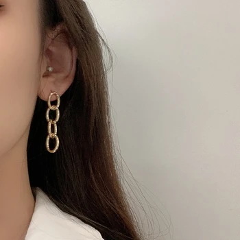 Dobi Saites Karājas auskari Sievietēm Zelta Krāsas Metāla Ģeometriskā Paziņojumu Neparasti auskari pendientes auss rotaslietas ir 2021.