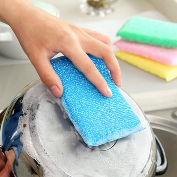 Double-sided tīrīšanas sūklis burvju rub mazgājot traukus mazgāt kausa trauku mazgāšanas sūklis rīks