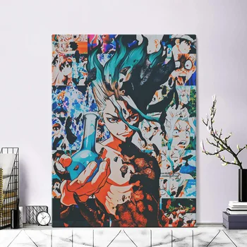 Dr. Akmens Senku Ishigami Anime Mājas Dekoru Audekls Krāsošana Sienas, Attēlus Dzīves Telpu Dekorēšana Mākslas Izdrukas, Plakāti