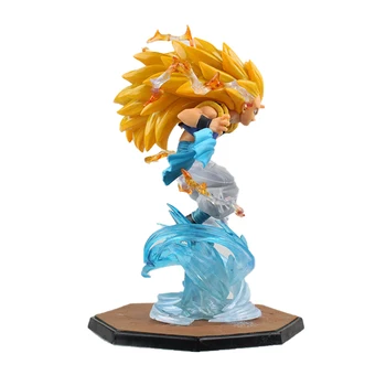 Dragon Ball Z 16cm Gotenks F. Nulles Attēls Super Saiyan Trīs Rotaļlietas Dragon Ball Super Anime Goku Statuetes Kolekcionējamu Rotaļlietu