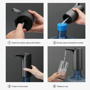 Dual Režīms Automātiskā Sasist Ūdens Pudeli Elektrības, Dzeramā Ūdens Sūknis Dozatoru Pārnēsājamu USB Maksas Pudeli Ūdens Sūknis