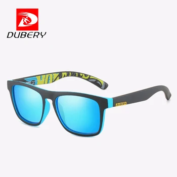 DUBERY Zīmolu Jaunu Stilu Vīriešu Polarizētās Saulesbrilles, Modes Kvadrātveida Rāmis UV400 Objektīvs, kas Piemērots Āra Sporta veidu Reizes D125