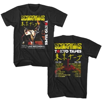 Dubultā Sānu Scorpions Tokyo Lentes Albuma Vāku Mākslu Vīriešu T-Krekls Japānas Live Rock Band Tour Vīriešu T Krekls Unisex T-Veida