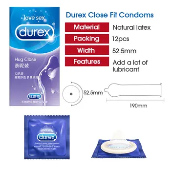 Durex Prezervatīvi Vīriešiem Ultra Plānas Dabīgā Lateksa Prezervatīvu Papildus Lubricanted Prieks Vīriešu Kontracepcijas Dzimumlocekļa Uzmava Seksa Produkti