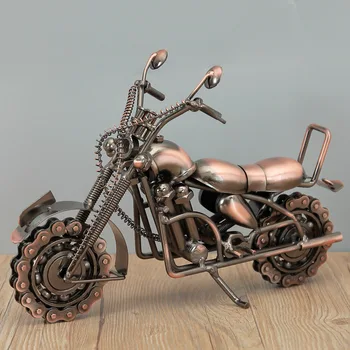 Dzelzs Liels Motocikls, Kas Izveidota Iekšējā Apdare, Rotājumi Radošo Mūsdienu Dekorēšana Home Art Amatniecības Nomirst