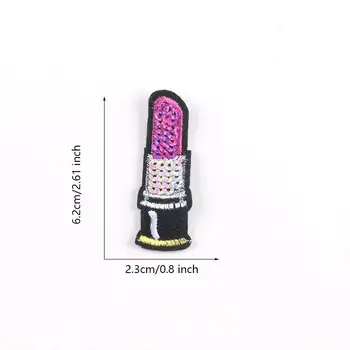 Dzimums Sievietes Sequin Plāksteri Lūpu krāsas Rožu Ziedu Dzelzs Par Ielāpus Apģērbs Džinsi Mugursomas Šūt Aplikācijas Gludināšanas Nozīmītes, Uzlīmes
