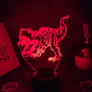 Dzīvnieku Dinozauru 3D LED Neona Lampas RGB Nakts Apgaismojums, Dzimšanas dienas Krāsains Dāvanas Bērniem Bērnu Guļamistaba naktsgaldiņš Galda Dekorēšana