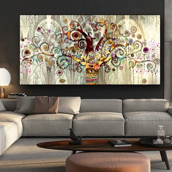 Dzīvības koks par Gustava Klimta Ainavas Sienas Art Attēlus Krāsošana Sienas, Mākslu, viesistaba, Mājas Dekoru (Bez Rāmja)