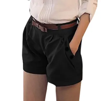 Džinsi Sieviešu Modes Cietā Anglijas Stila Vidū Vidukļa Gadījuma Vasaras Šorti Bikses Pogu Bikses Sievietēm Ir 2021. Pantalones De Verano