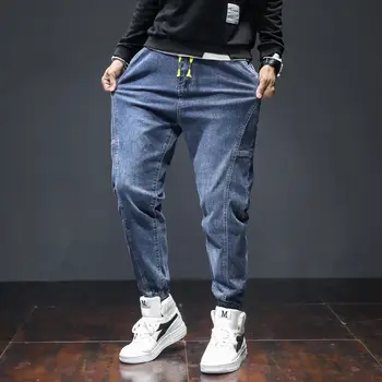 Džinsi Vīriešu Modes Zīmola Harēma Bikses Brīvs Cilvēks Pavasara Stils Taisni Tendence (Dungriņi) Hip Hop High Street Vīriešu Liela Izmēra Bikses