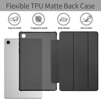 EasyAcc Case for Samsung Galaxy Tab A7 10.4 TPU Magnētisko Trifold Aizsardzības Gadījumā Auto Gulēt un Mosties, lai SM-T500 T505 T507 2020