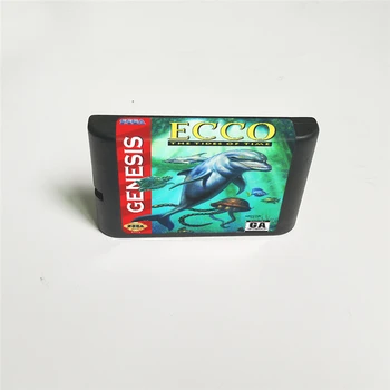 Ecco Plūdmaiņu Laikā - ASV Segtu Ar Mazumtirdzniecības Kastē 16 Bitu MD Spēles Karti Sega Megadrive Genesis Video Spēļu Konsole