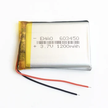 EHAO 603450 3,7 V 1200mAh Litija Polimēru litija polimēru Uzlādējamu Bateriju, MP3, GPS DVD PAD E-grāmatas tablet PC