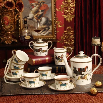 Eiropas stila 15-gabals keramikas kafijas komplekts tējas komplekts tējas tase set angļu pēcpusdienas tēja radošas kāzu dāvanu porcelana tējas komplekti