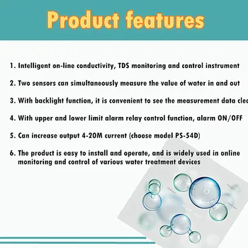 EK Instrumentu Ūdens Kvalitātes Detektori, Monitors Vadītspēja Tds Dual Noteikšanas Testeris Metru Online TDS Pildspalvu 0.0-9999us/0.0-20.0 Ms