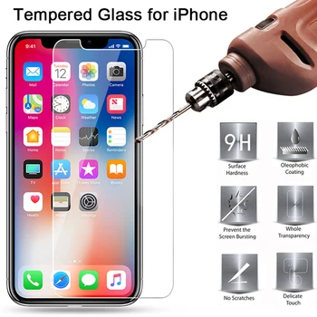 Ekrāna Aizsargs Filmu uz iPhone 6 7 6S 8 Plus 5 5S SE 9H Aizsardzības Stiklu iPhone iPhone 11 X XR XS Max 4 4S Stikla