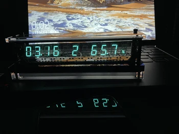Ekrāna Darbvirsmas VFD Ciparu Pulkstenis LED Pulkstenis Radošo Mājās Pulksteni, Apkārtējās Gaismas VFD Ekrāns Pasākums Temperatūra Mitrums