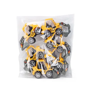 Ekskavatoru Auto Plastmasas Rotaļlietas, 6 gab/Iepak Lējumiem Celtniecības tehnikas Transportlīdzekļa Zēniem Vairumtirdzniecība