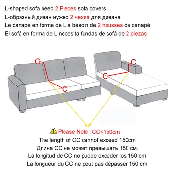 Elastīga Dīvāns Segums Dzīvojamās Istabas Dīvāna Pārsegs Frekvencēs Sofa Sofa Cover Kariete Longue Dīvāns L-formas Vajadzības, Lai 2piece