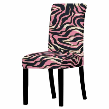 Elastīga krēslu segtu mājas ēdamistabas krēsls segtu viļņu stila krēsls vāciņš daudzfunkcionāla spandex stiept auduma universāls stiept vāciņu