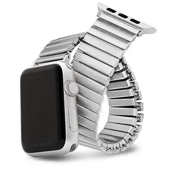 Elastīga Watchband par Iwatch 38mm 40mm 44mm 42mm Sieviete rokassprādze no Nerūsējošā Tērauda Apple Skatīties, Sērija 6 5 4 3 Se, 2 Izplešanās Luksusa