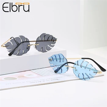 Elbru Luksusa Modes Lapu Saulesbrilles Sievietēm, Bez Apmales, Saules Brilles Vīriešiem Vintage Mazo Saulesbrilles Steampunk Brilles Streetwear