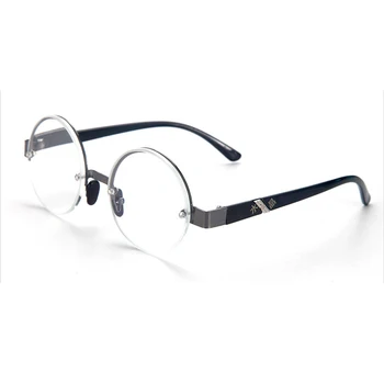 Elbru Modes Retro Augstas Precizitātes Stikla Lēcas Lasīšanas Brilles Vintage Metāla Briļļu Lielgabarīta Kārta Antifatigue Brilles