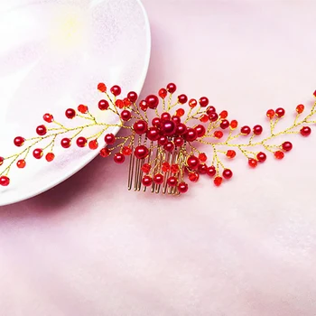 Elegants Ziedu Krelles, Mākslīgās Pērles Sakausējuma Līgava Matu Ķemmes Sievietēm, Roku Darbs Dekoratīvās Matu Klipu Modes Baltas Kāzu Kleitas Cepures