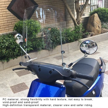 Elektriskā Motorollera Motociklu Vējstikla HD Pārredzamu Akumulators Auto Mirgo Tricikls Ar Montāžas Piederumi