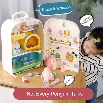 Elektronisko Pet Pingvīns Ledusskapis Cute Bērnu Rotaļlietas Pingvīns Mājdzīvnieki Pingvīns, Kopjot Māju, Vecāku un Bērnu Spēle Dāvana Mazulim Meitene