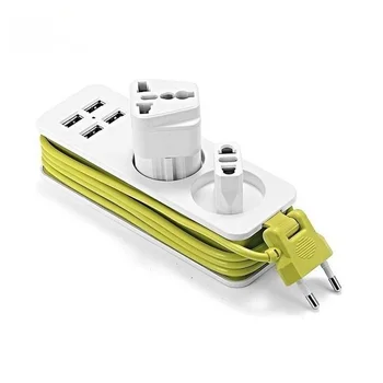 ES Plug Jaudas Sloksnes 4 USB Ports Lādētāja Ligzda, 1200W Vairākus Portatīvo Ceļojumu Spraudņa Adapteris, Smartphones, Tabletes