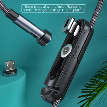 Essager Magnētisko Plug Gadījumā Pārnēsājamo Uzglabāšanas Kārba, IPhone, Micro USB C Tipa Magnēts Chagrer Adapteris Savienotājs Kabeļu Organizators