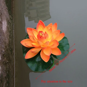 EVA 1Pc Mākslīgie Ziedi Tvertne Augu Zivju Tvertnes Ūdens Lilija Simulācijas Lotus DIY Dīķis Apdare Mākslīgā Lotus Peldošo Ziedu
