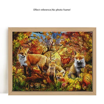 Evershine Dimanta Krāsošana Fox Pilnu Kvadrātveida Dimanta Izšuvumi Dzīvniekiem Cross Stitch Mozaīkas Rhinestone Attēlus, Mājas Dekoru, Dāvanu