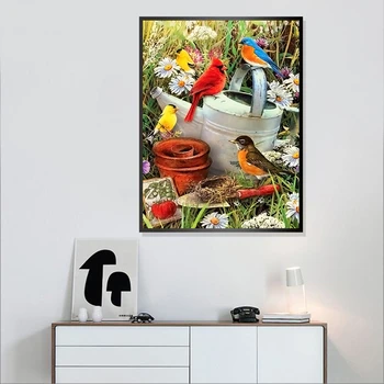 EverShine Dimanta Mozaīkas Dzīvniekiem Cross Stitch Dimanta Krāsošana Pilnu Kvadrātveida Putnu Attēlu Rhinestones Roku Darbs, Mājas Dekoru, Sienas Māksla