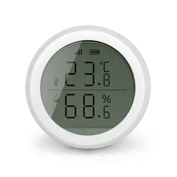 EWelink Zigbee Smart Dzīves Temperatūras Un Mitruma Sensoru Iekštelpu Higrometru Termometrs Ar LCD Ekrānu, Displejs Atbalsta Vārti