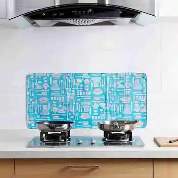 Eļļas izturīgas plāksnes salokāms alumīnija plāksne virtuves gāzes splash neto pret virtuves Nodalījumu, panna, plīts, instrumenti, cepamā eļļa aizsargā G5A7