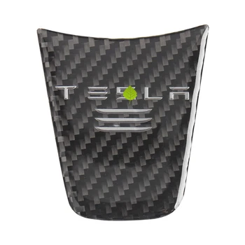FCXvenle Automašīnas Stūres Rata Apdare Vāks Tesla Modelis 3 Modelis S X Oglekļa Šķiedras Raksts Aizsargs, Uzlīmes, Interjera Plāksteris