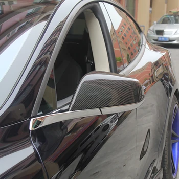 FCXvenle Nekustamā Oglekļa Šķiedras Automašīnu Sānu Spoguļu korpusi Tesla Modelis 3 Modelis S Model X Piederumi Atpakaļskata Spogulis Aizsargātu Rāmis