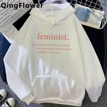 Feminisma Feminism Meitene Jaudu, Grl Pwr hoodies sieviešu harajuku Lielgabarīta hip hop streetwear sieviešu apģērbu hoody grafiskais grunge